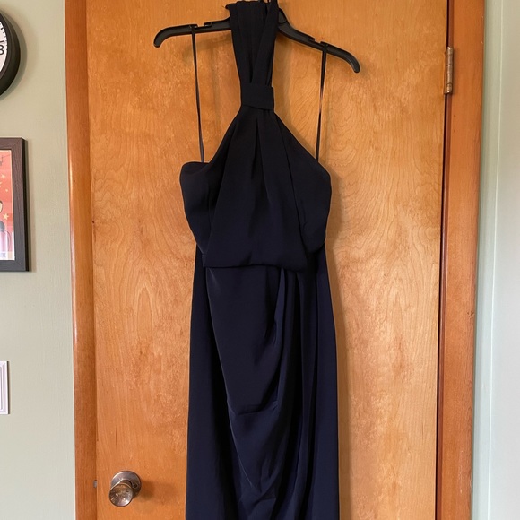 Shona Joy Dresses & Skirts - Nordstrom Navy blue halter tulip hem dress 8